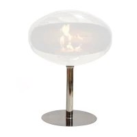 Base and Holder by Cocoon Fires in polished steel, a stylish and durable accessory for bioethanol fireplaces.
