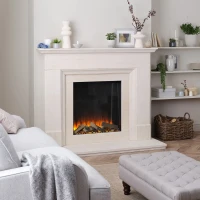 New Forest 650sq Built-in Electric Fireplace by British Fires, featuring a modern design with remote control and realistic flame