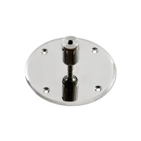 Cocoon Fires Aeris Ceiling Mount - Sloping in polished steel, designed for bioethanol fireplaces with sloped ceilings.