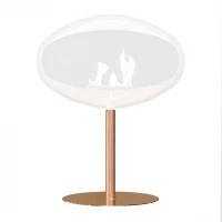 Polished Copper Cocoon Pedestal Base by Cocoon Fires – a stylish and sturdy accessory for bioethanol fireplaces.