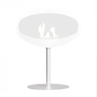 White Cocoon Pedestal Base by Cocoon Fires, a sleek and modern accessory for bioethanol fireplaces.