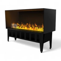 Incanto 1000 Water Vapour Fireplace by Magic Fire by Safretti – A luxurious built-in one-sided vapour fireplace with remote cont