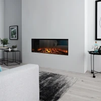 New Forest 1200 Electric Fireplace Insert by British Fires, featuring a multi-sided design and remote control operation.