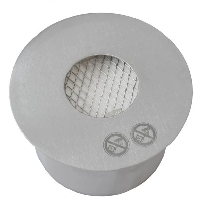 ScandiFlames Round 0.9L Bio Burner (Ø 15 cm) - Stainless steel manual bioethanol burner for custom fireplaces.