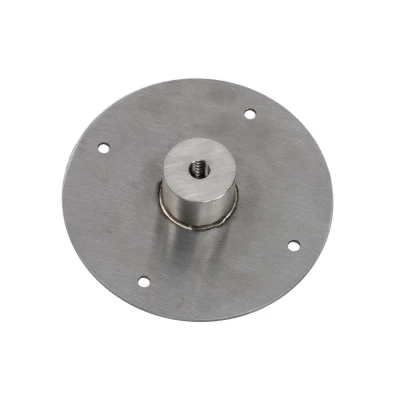 Ottawa/Halifax Ceiling Bracket - ScandiFlames | Buy Now Ottawa/Halifax Ceiling Bracket by ScandiFlames in brushed steel, designed for secure and stylish mounting of bioethanol fireplac