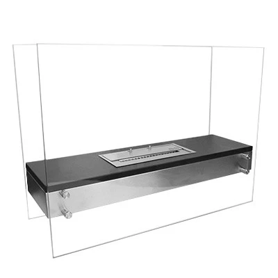 ScandiFlames Freestanding Burner with Glass Plates – Buy Now ScandiFlames Freestanding Burner with Glass Plates – A sleek 80 cm bioethanol fireplace with glass panels and manual control.