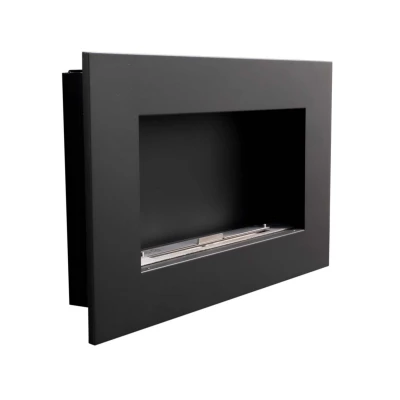 Murus 800 Black - ScandiFlames Wall-Mounted Fireplace Murus 800 Black wall-mounted bioethanol fireplace by ScandiFlames, featuring a sleek black design and a 3-litre fuel capacity.