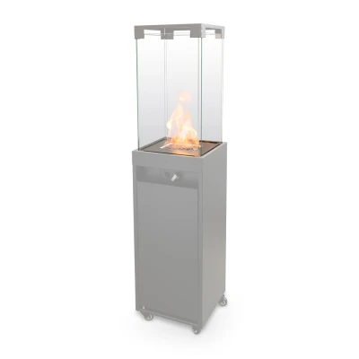 Glass panel for Faro/Nice Outdoor Gas Fireplace, designed for wind protection and enhanced safety.