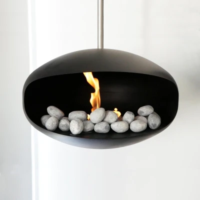 ScandiFlames Ceramics Pebbles Grey - 24 Pieces for Bioethanol Fireplaces
