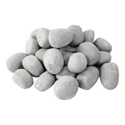 ScandiFlames Ceramics Pebbles Grey - 24 Pieces for Bioethanol Fireplaces