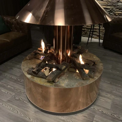 ScandiFlames Ceramics Wood 5 pcs. – Decorative ceramic wood logs for bioethanol fireplaces.