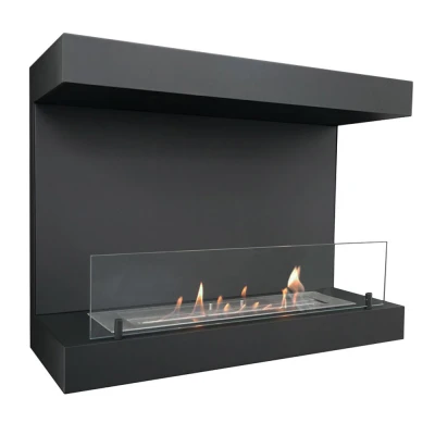 Dakota Black 3-sided 80 cm Wall Biofireplace – Buy Now Dakota Black 3-sided 80 cm Wall Biofireplace by ScandiFlames, a modern, wall-mounted bioethanol fireplace with an elegant black