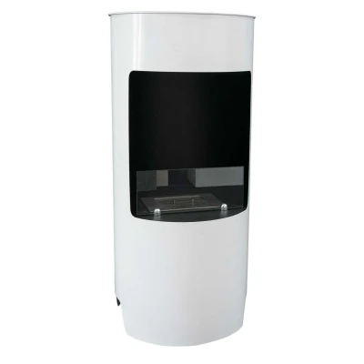 Montgomery White Open Bioethanol Wood-stove by ScandiFlames - modern, eco-friendly heating solution with a sleek white design.
