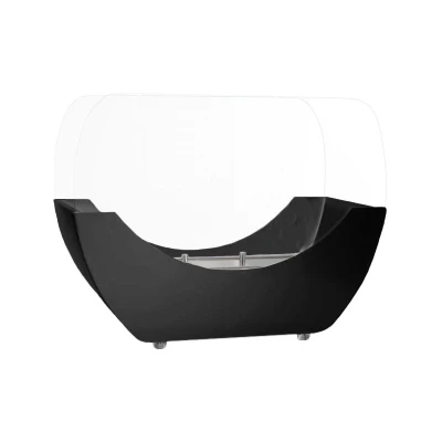 Cradle Table Bio Fireplace - Black by ScandiFlames, a modern tabletop bioethanol fireplace with a sleek black finish and 5-hour 