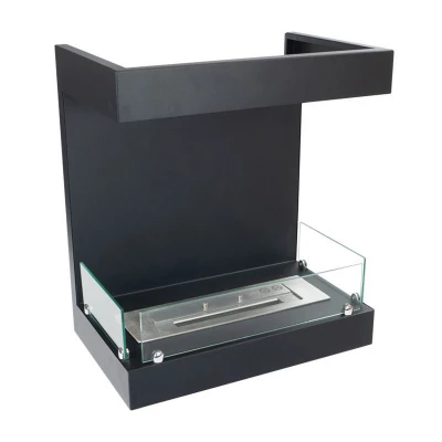 ScandiFlames 3-Sided Chimney Build-in Bio Fireplace with a sleek design and three-sided flame view.