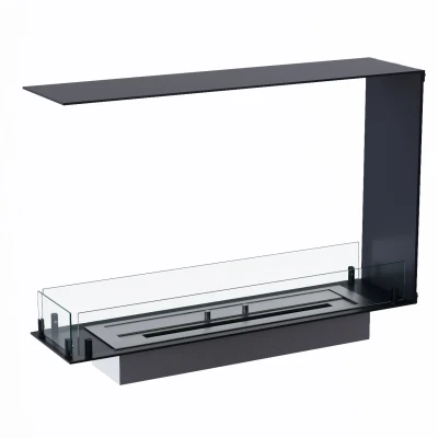 Foco Room Divider 800 Slim by FOCO Fires – A stylish three-sided built-in bioethanol fireplace with manual control and a sleek b