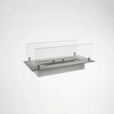 Built-in Profile - 45 cm by ScandiFlames, high-quality steel accessory for bioethanol fireplaces.