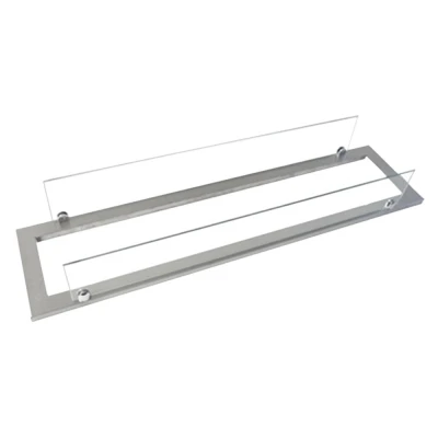 Steel Frame Glass for 100 cm Superior Burner by ScandiFlames, featuring a stainless steel frame and tempered glass for safety an