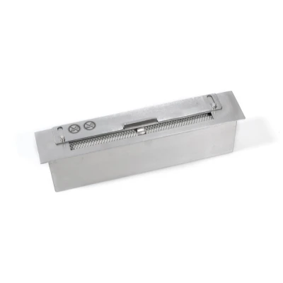 Slimline Burner Steel - 40 cm by ScandiFlames, a sleek manual bioethanol burner with a 2-litre capacity and 7-hour burn time.