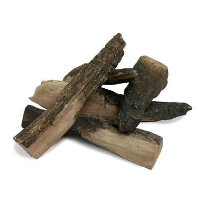ScandiFlames Realistic Ceramic Deco Logs - 5-Pack for bioethanol fireplaces, designed for a natural and elegant look.