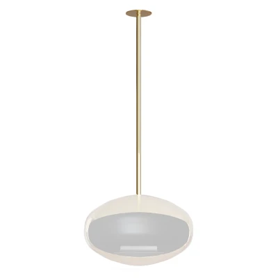 Polished Brass Ceiling Mount and Rod by Cocoon Fires, a stylish and durable accessory for secure ceiling installation.