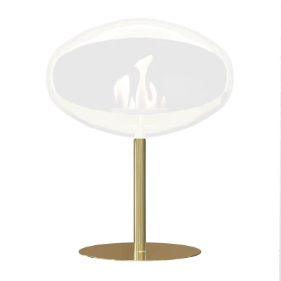 Polished Brass Cocoon Pedestal Base by Cocoon Fires, a stylish and sturdy accessory for bioethanol fireplaces.