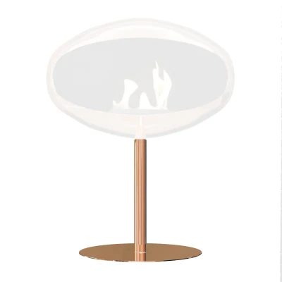 Polished Copper Cocoon Pedestal Base by Cocoon Fires – a stylish and sturdy accessory for bioethanol fireplaces.