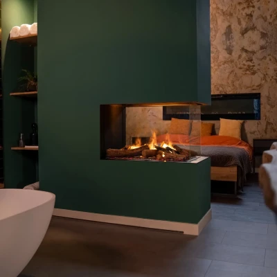 Faber e-MatriX Mood 800-500 RD - Buy Now Faber e-MatriX Mood 800-500 RD water vapour fireplace with three-sided Opti-myst flame effect