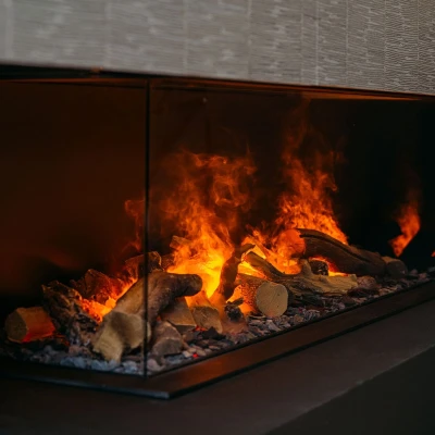 Faber e-Matrix Linear 1300-400 III - Buy Now Faber e-Matrix Linear 1300-400 III water vapour fireplace with realistic flame effect and sleek black finish.