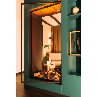 Faber e-MatriX Vertical 800-1600 ST - Buy Now Faber e-MatriX Vertical 800-1600 ST water vapour fireplace with see-through design and realistic flame effect.