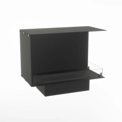 Foco Myst Corner Right 800 by FOCO Fires – A luxury built-in Opti-myst vapour fireplace with remote control and realistic flame 