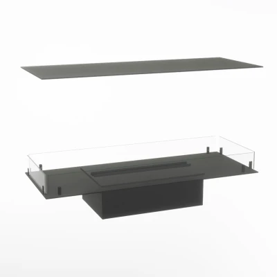 Foco Myst Four 1000 by FOCO Fires – a 4-sided Opti-Myst built-in vapour fireplace with remote control and realistic flame effect