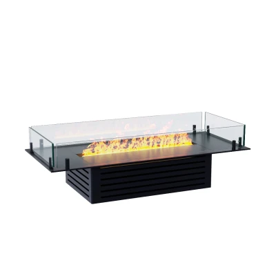 Foco Myst Pro 900 Vapour Fireplace | Buy Now Foco Myst Pro 900 built-in vapour fireplace in black with remote control and realistic flame effect.