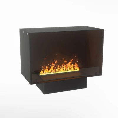 Foco Myst One 800 built-in one-sided vapour fireplace with Opti-myst technology and remote control.