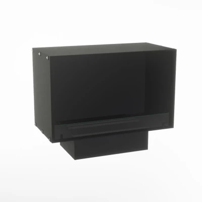 Foco Myst One 800 built-in one-sided vapour fireplace with Opti-myst technology and remote control.