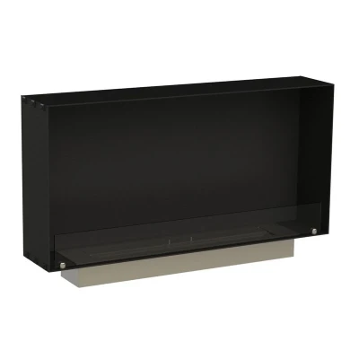 Foco One 1000 Slim – Built-in Bioethanol Fireplace | Buy Now Foco One 1000 Slim built-in bioethanol fireplace in black with a sleek one-sided design.