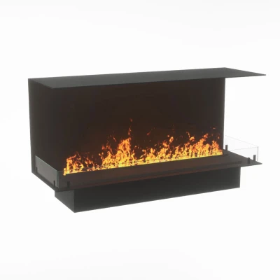 Foco Myst Three 1200 by FOCO Fires – A stylish 3-sided built-in vapour fireplace with Opti-myst technology, offering a realistic