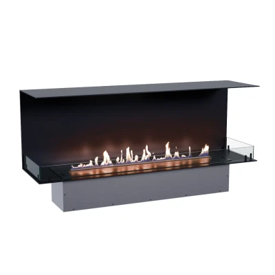 Foco Three 1500 by FOCO Fires – a premium 3-sided built-in bioethanol fireplace with remote, automatic, and manual control optio