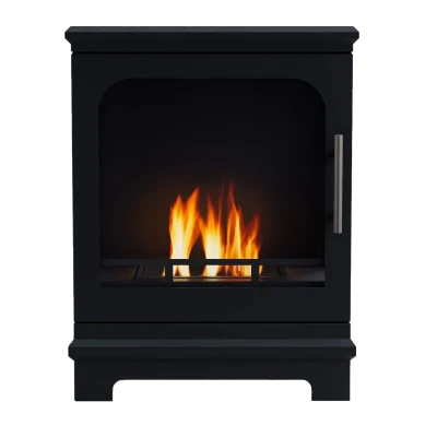 ScandiFlames Honolulu Black Freestanding Bioethanol Stove – modern, compact, and eco-friendly heating solution.