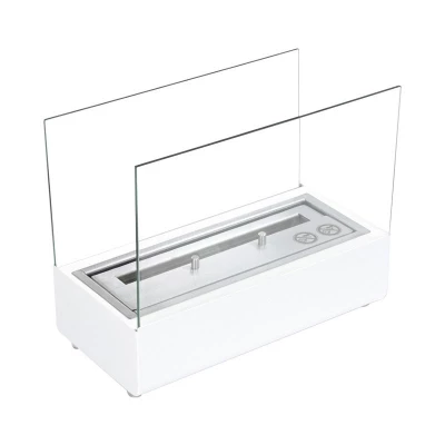 ScandiFlames White Tabletop Bioethanol Fireplace – compact, stylish, and clean-burning with a sleek white finish.