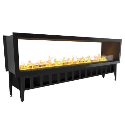Incanto ST 2000 Two-sided Water Vapour Fireplace by Magic Fire by Safretti – a sleek built-in see-through vapour fireplace with 