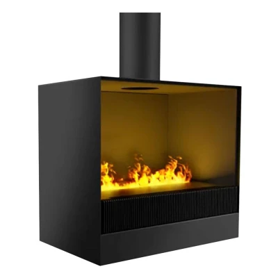 Sogno 500 Wall-mounted Water Vapour Fireplace - Magic Fire by Safretti Sogno 500 Wall-mounted Water Vapour Fireplace by Magic Fire by Safretti in sleek black, featuring realistic flame effect and rem