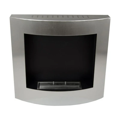 ScandiFlames Stainless Steel Wall Mounted Biofireplace – a sleek, modern wall-mounted bioethanol fireplace with a clean-burning 