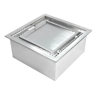 Square Bioethanol Burner - 5L by ScandiFlames, a stylish stainless steel manual burner with a 5-litre capacity and 5-hour burn t