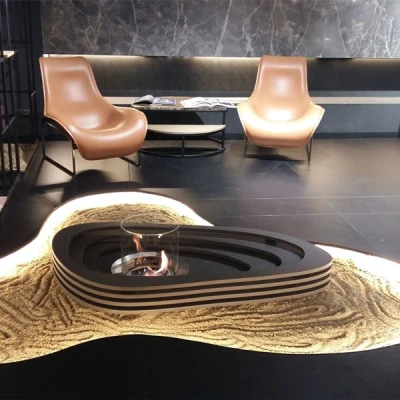 Planika Rondo Commerce Insert – round manual bioethanol burner with stainless steel finish, offering 7 hours of burn time.