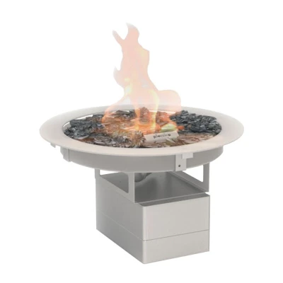Galio Fire Pit Insert Automatic – Sleek stainless steel outdoor gas burner with automatic control for effortless warmth.