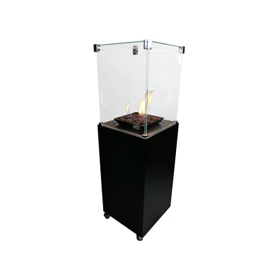 Muztag Malaga Patio Heater in sleek black finish, providing efficient outdoor heating.