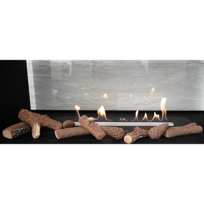 ScandiFlames Ceramics Wood 9 pcs. – Decorative ceramic logs for bioethanol fireplaces