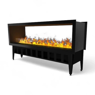 Incanto ST 1500 Two-sided Water Vapour Fireplace by Magic Fire by Safretti – a sleek, built-in see-through vapour fireplace with
