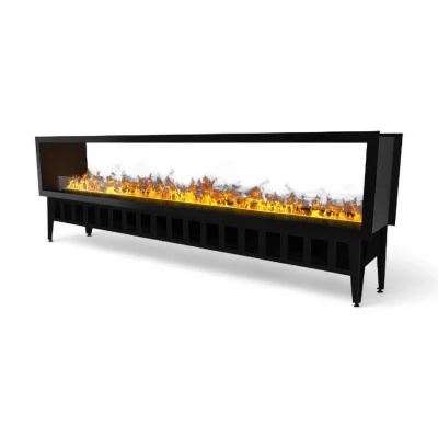 Incanto ST 2500 Two-sided Water Vapour Fireplace by Magic Fire by Safretti – luxury built-in see-through design with Opti-myst t